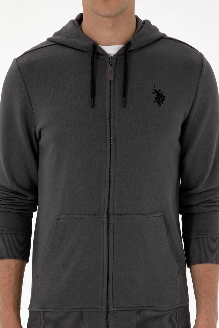 U.S. Polo Assn. Erkek Gri Örme Hırka 50313748-VR024