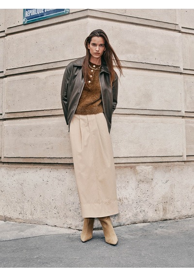 Lcw Modest Haki Loose Fit Pileli Etek
