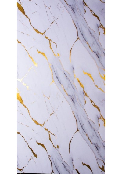 4 Adet 60x120cm Alternatif Kaplama Uv Pvc Altın Mermer Desenli Ev Ofis Otel Duvar Kaplama Paneli Altın
