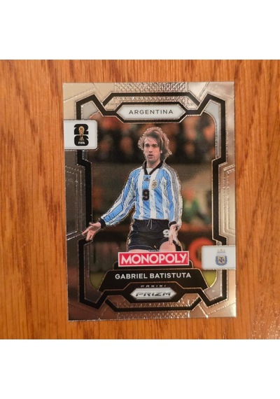 Prizm Monopoly Gabriel Batistuta No. 4 Lisanlı Oyun Kartları - Silver