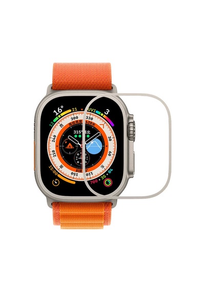 Watch Ultra 49mm Mkst Metal Kasa Koruyucu Saat Çerçevesi - Gümüş