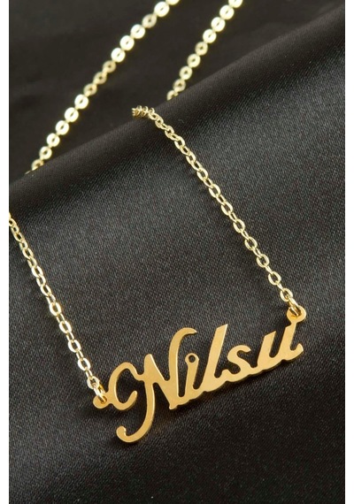Nilsu İsimli Kolye Kişiye Özel Sarı
