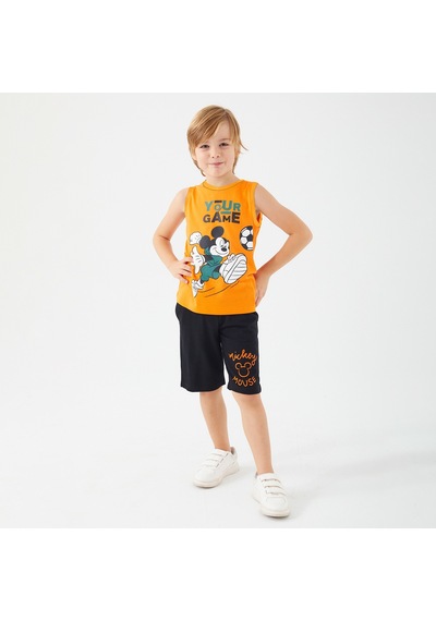Mickey Mouse D4787-3 Çocuk  Turuncu Alt Üst Takım