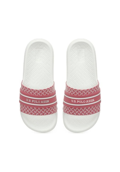 U.s. Polo Assn. 4m Luel 4fx Beyaz Pembe Kadın Terlik Beyaz