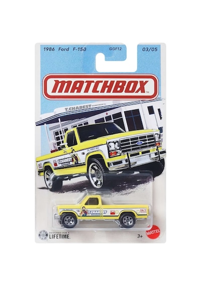 Matchbox 1:64 Scale 1986 Ford F-150 T.charest Yellow