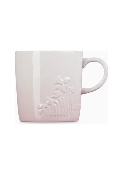 Le Creuset Jardin Çiçek Desenli Seramik Kupa Shell Pink