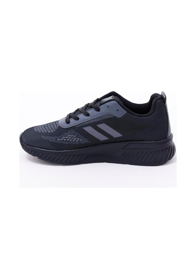 Dijital Baskılı Unisex Siyah Sneaker - Füme Desenli Günlük Ayakkabı Siyah-füme