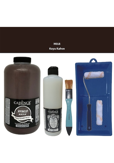 Mobilya Boyası-cadence Multisurface H-018 Koyu Kahve 2000ml Ultimate Vernik Mat 500ml Saten Rulo Set Koyu Kahve Mobilya Boyası-cadence Multisurface H-018 Koyu Kahve 2000ml Ultimate Vernik Mat 500ml Saten Rulo Set Koyu Kahve