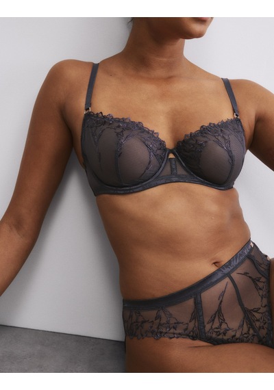Marks & Spencer Nakışlı Sütyen T81006842D Gri