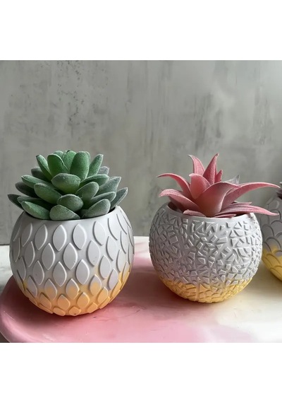 Desenli Saksı Silikon Kalıp No:1 S939