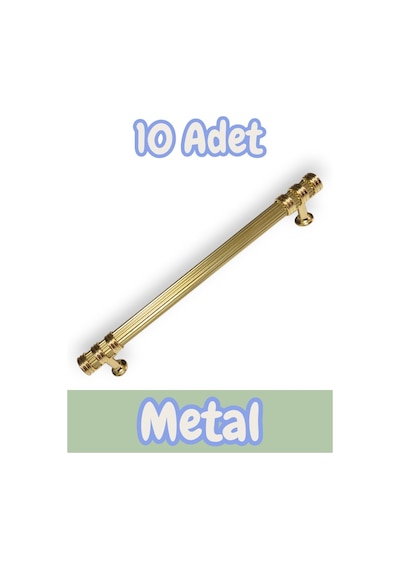 Çizgili Nesli Alüminyum Metal Lüks Modern Mobilya Çekmece Mutfak Dolabı Kulpu Altın 128mm 10 Adet Altın