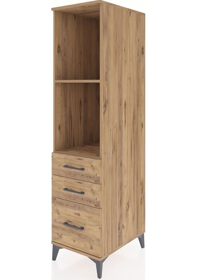 Kronos Dolap 2 Raflı 3 Çekmeceli 44x59x182 Çam-çam Atlas Çam