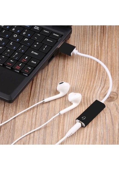 Usb Harici Ses Kartı 7.1ch 3.5mm Mikrofonlu Kulaklık Tek Port Girişli