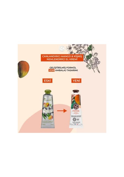 Mango Ve Kişniş Özlü Canlandırıcı Vegan El Kremi Nemlendirici Bakım 30 Ml