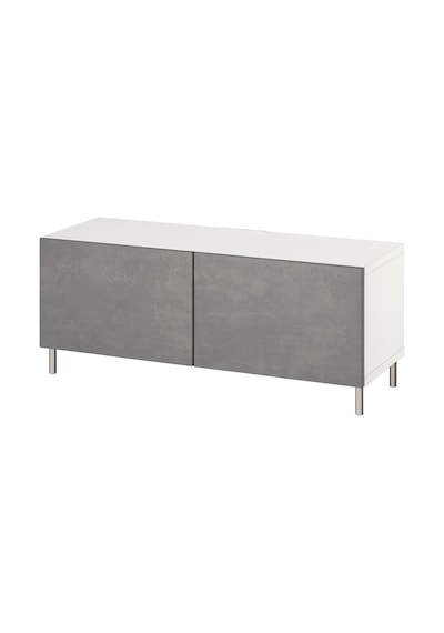 Tv Sehpası, Beyaz-koyu Gri, 120x42x48 Cm, Kallvıken Gri Tv Sehpası, Beyaz-koyu Gri, 120x42x48 Cm, Kallvıken Gri