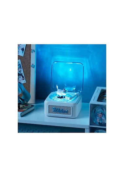 Kargo Nostalji Mini Plak Görünümlü Radyolu Bluetooth Hoparlör 3d Ses Dalgası Retro Müzik Plak Beyaz Najmaddin
