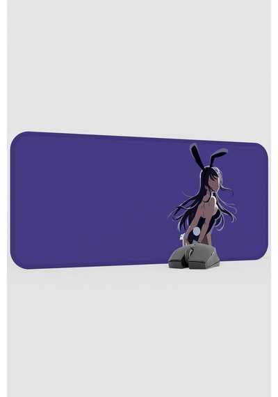 Bunny Girl Senpai Anime V2 - 70x30 Xl Gaming Kauçuk Kaymaz Taban Mouse Pad Fare Altlığı