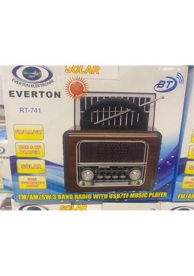 Everton Rt-741 Bluetooth -fm-am-sw-usb-tf Card-aux Nostaljik Radyo Alev Işık Görselli
