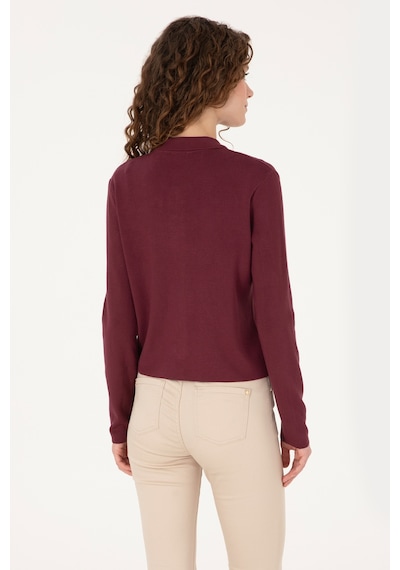 U.S. Polo Assn. U.s. Polo Assn. Kadın Plum Hırka Triko 50317375-vr177 New Plum