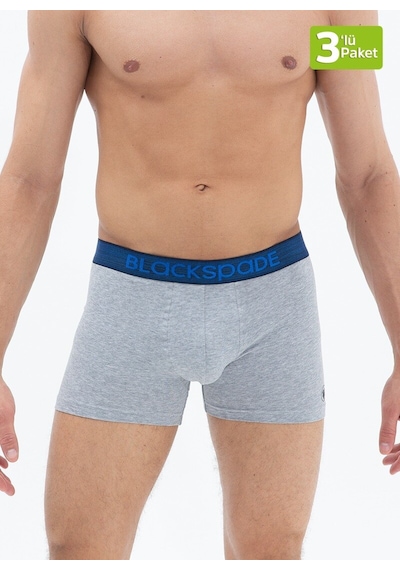 Blackspade Erkek Boxer 3lü Paket Modern Basics 9473 - Gri Lacivert Siyah Lacivert Bel Lastiği Blackspade Erkek Boxer 3lü Paket Modern Basics 9473 - Gri Lacivert Siyah Lacivert Bel Lastiği