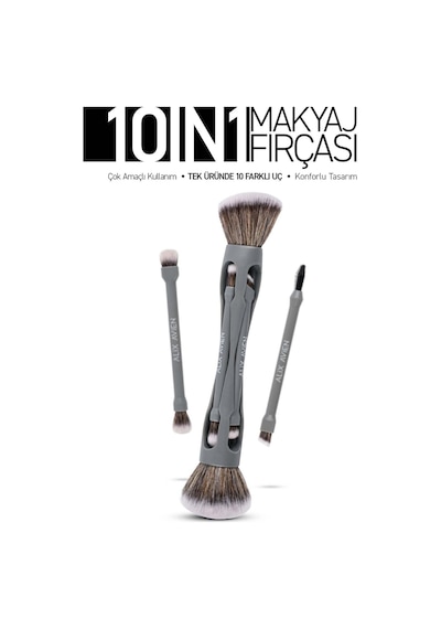 Çok Amaçlı 10'lu Makyaj Fırçası - 10 In 1 Multifunctional Makeup Brush