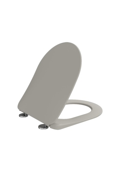 Creavit Free Rim-off Kanalsız Asma Klozet Fe322.cg Mat Cool Grey + Duck Yavaş Kapanan Kapak Mat Cool Grey 2'li Set Gri
