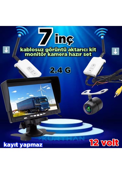 7'' Monitör Kablosuz Görüntü Aktarıcı Kelebek Kamera Hazır Set