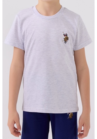 U.S. Polo Assn. U.s. Polo Assn Light Blue Gri Erkek Çocuk Bermuda Takım 5274-43528 Gri