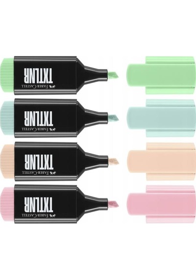 Faber Castell Fosforlu Kalem Mini Pastel 4'lü Set - 154214 Çok Renkli