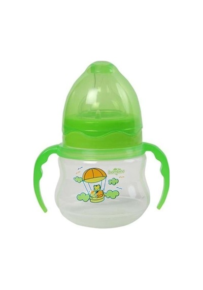 Bambino PP Geniş Ağızlı Kulplu Biberon-Yeşil 150 ML