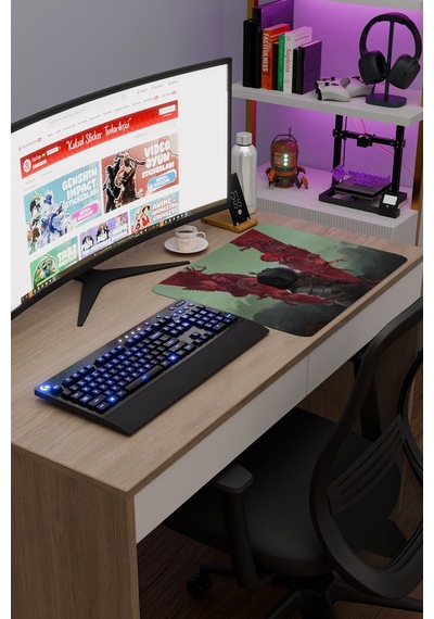 Witcher 3 Kaymaz Dikişli Kauçuk Oyuncu Mousepad V5 - 48x40 Xl Gaming Mouse Pad Fare Altlığı