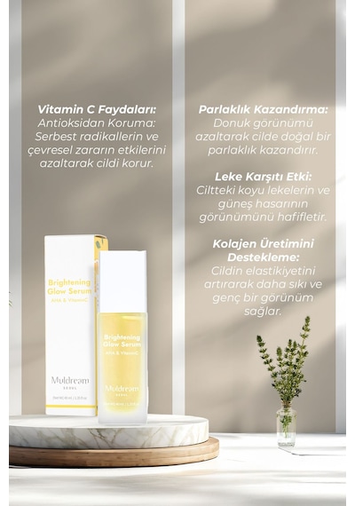 Cilt Tonu Dengeleyici Ve Leke Karşıtı Bakım Seti - Aha Ve C Vitamini Içerikli Krem & Serum