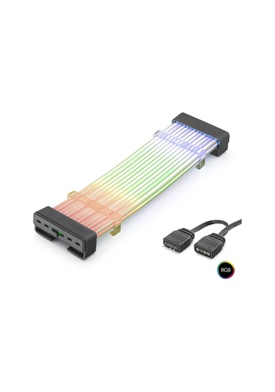24 Pin Argb Anakart Güç Uzatma Kablosu Bükülebilir 2 Mm 54 60 Led Siyah Nd2801b 4480d