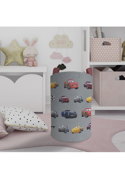 Mekta Home Bebek Ve Çocuk Odası Mcqueen Ve Yol Desenli Oyuncak Sepeti Renkli Çok Renkli