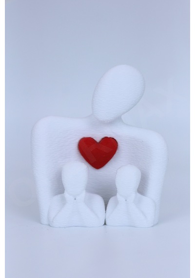 Minimalist Aile Biblosu Modern Dekoratif Anne Ve Çocuklar Heykeli Beyaz Aile - Anne Ve Çocuklar - 858690790