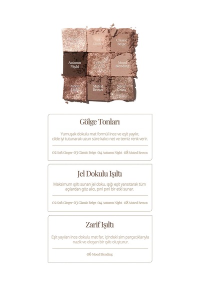 Dasique Mat Ve Işıltılı Renk Seçenekleri Sunan Far Paleti Shadow Palette 10 Autumn Breeze 10 Autumn Breeze