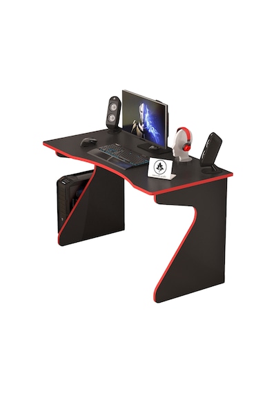 Oyuncu Masası Gamer Model Çalışma Masası Siyah-kırmızı Model Hilal Model