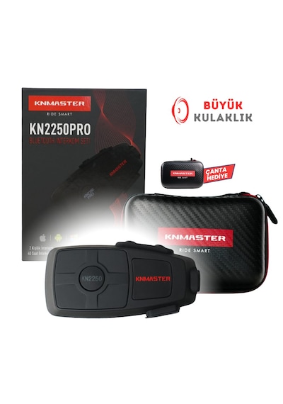 Knmaster Kn2250 Pro Motosiklet Kask İnterkom Bluetooth Intercom Kulaklık Seti