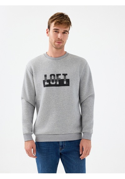 LOFT Regular Fit Erkek Sweatshirt Lf2041178 Q1.v1 Gri Melanj