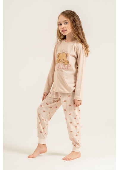 Rolypoly Kız Çocuk Let Me Sleep Please Pembe Uzun Kol Pijama Takım Rp3915-c-v1 Rp3915-c-v1