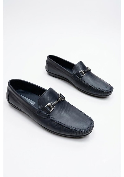 Pierre Cardin 90155 Rahat Esnek Hakiki Deri Erkek Loafer Ayakkabı Lacivert