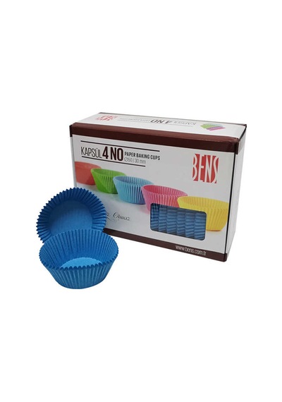 Cupcake Kapsül Mavi No 4 50X30 Mm - 600 Adet