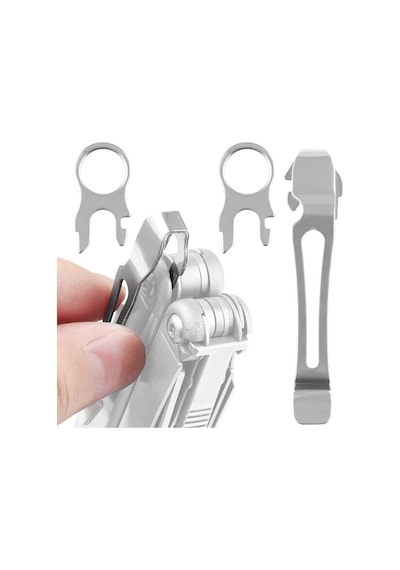 Leatherman Kamp Cep Klipsi Ve Kordon Halkası Gri