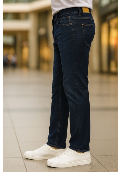 Cedy Denim Regular Fit Jean Martin Yüksek Bel Standart Kesim Esnek Kot Pantolon C336 Lacivert