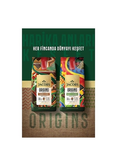 Jacobs Origins Brazil Ve Colombia Çekirdek Kahve 1 Kg JACOBS.025