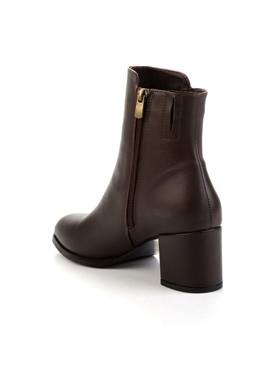 Bambi Kahve Hakiki Deri Kadın Bot & Bootie K02208020903 Kahve