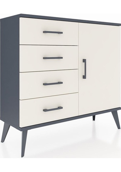 Arges Şifonyer Tek Raflı 4 Çekmeceli Tek Kapaklı 88x30x80 Antrasit-aytaşı Aytaşı Arges Şifonyer Tek Raflı 4 Çekmeceli Tek Kapaklı 88x30x80 Antrasit-aytaşı Aytaşı