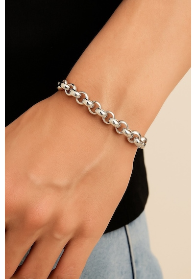 Gümüş Renk Doc Zincir Unisex Çelik Bileklik - 3347 Çok Renkli