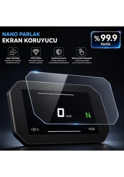 Bmw F 450 Gs Ekran Koruyucu 6.5 İnç Gösterge 9h Parlak