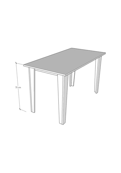 Asra Trend Yemek Masası YM-01 %100 MDF 4-6 Kişilik Mutfak Salon Masası Antrasit